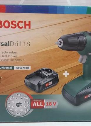 Шурупокрут акумуляторний bosch universaldrill18 оригинал з г...