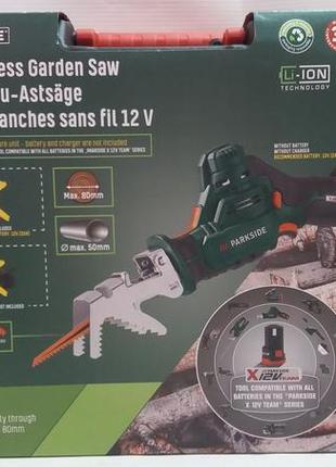 Акумуляторна шабельна пила в кейсі parkside paas 12 a2 з г...