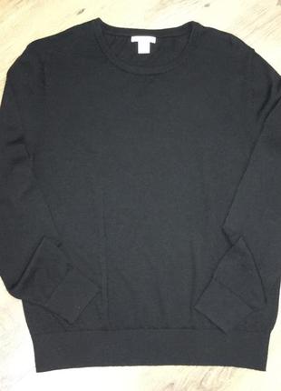Шикарний чорний светр з мериноса h&m оригінал1 фото