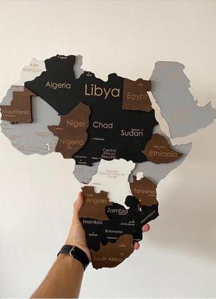 Карта світу з дерева / 3д карта світу