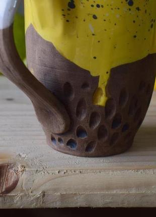 Керамічне горнятко ручної роботи, жовта чашка для чаю4 фото
