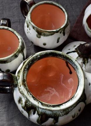 Ceramic teapot in the shape of a pumpkin8 фото