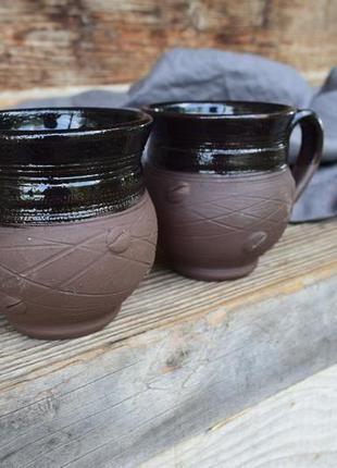 Глиняна чашка для кави1 фото