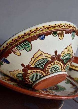 Керамічна миска в стилі косівської кераміки7 фото