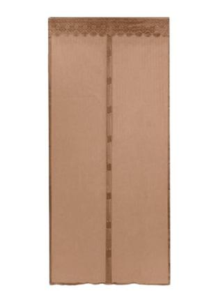 Дверная антимоскитная сетка на магнитах 100*210см коричневая knz