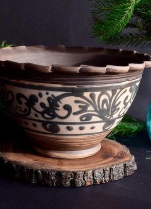 Handmade ceramic bowl, makitra2 фото