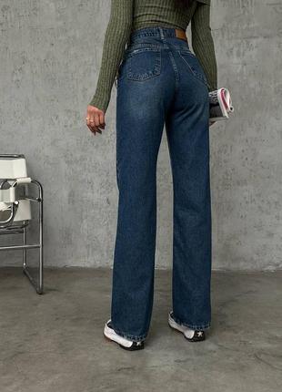 Женские синие качественные трендовые джинсы рванка3 фото