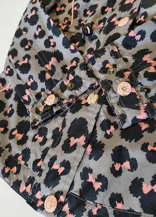 Легкая куртка, ветровка леопардовая с минни minnie mouse от disney серого цвета 5-6 лет9 фото