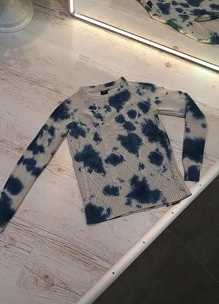 Светр жіночий чи підлітковий в модному стилі тай-дай, свитер женской в стиле тай-дай