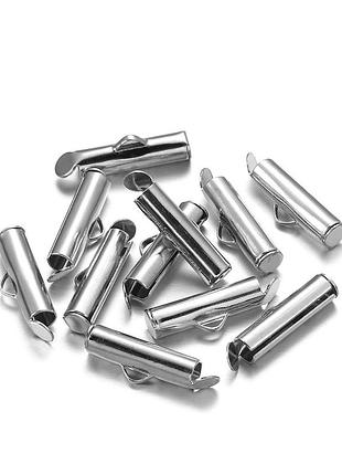 Зажим-концевик finding цилиндр слайдер 3.2 мм сталлистый 16 мм x 6 мм 27817