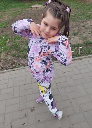 Легкая куртка, ветровка с минни на флисе minnie mouse от disney лавандового цвета 6-8 лет