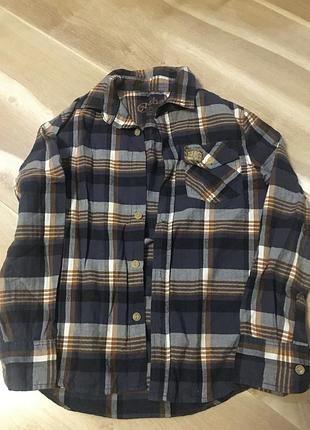 Бавовняна руьюбашка в клітину на хлопчика rebel