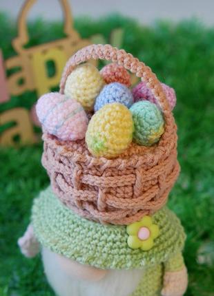 Гном пасхи, вязаный амигуруми, великокрод - декор, подарок