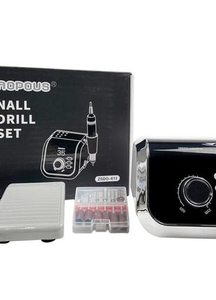 Фрезер для маникюра nail drill zs 613 65 вт 45000, хороший мощный фрезер аппарат машинка для маникюра10 фото