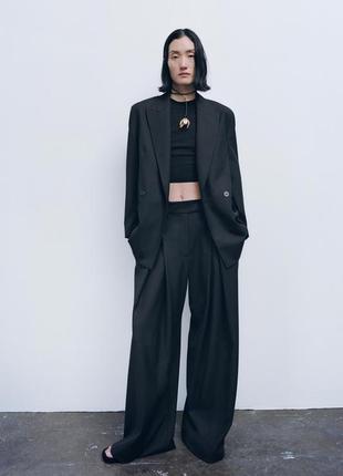 Брюки с вытачками premium collection studio zara