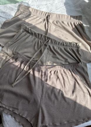 Шорти для дому/сну в рубчик h&m primark xs/s/m