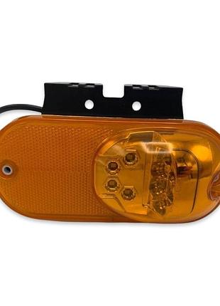 Габаритный фонарь желтый 2 стороны 24v led