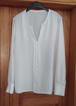 Блуза, от marc cain, белая, свободного кроя