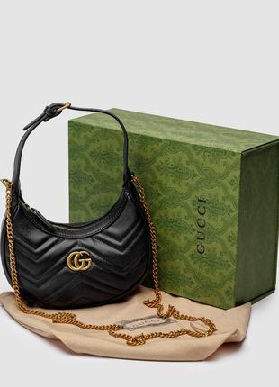 Сумка gucci half moon marmont leather shoulder bag 🔥