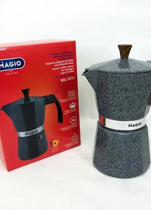 Ii гейзерная кофеварка magio mg-1011, гейзерная кофеварка для индукции, кофеварка для дома cd