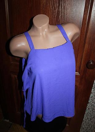 Блуза нова блуза фірма new look розмір 10 колір між фіолетовим і яскраво синім (у разі різного освітлення)