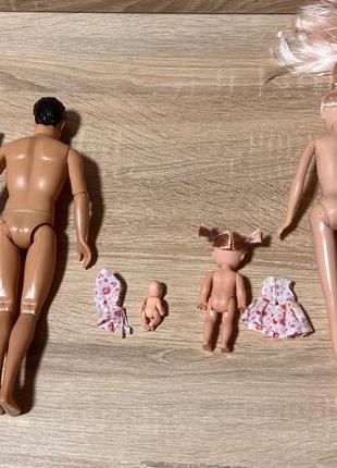 Набір ляльок щаслива родина defa lucy 8088, вагітна барбі, кен7 фото