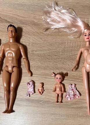 Набір ляльок щаслива родина defa lucy 8088, вагітна барбі, кен10 фото