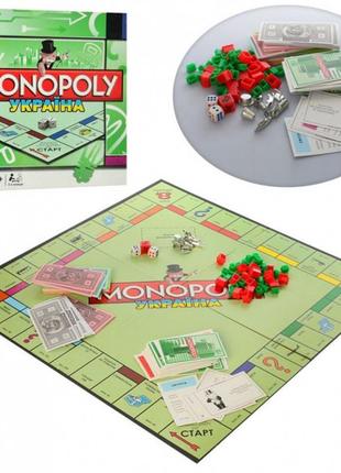 Настільна гра 6123 ua monopoly монополія, кубики, фішки, картки