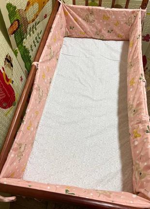Захист, бортики в дитяче ліжечко на 4 сторони, бампер в ліжечко5 фото
