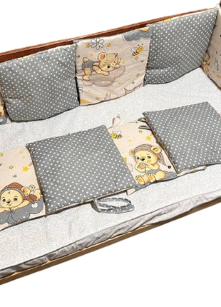 Бортики подушки двосторонні в дитяче ліжечко на 4 сторони2 фото