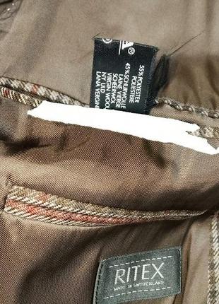 Пиджак шерстяной ritex винтажный швейцария 60-70-е4 фото