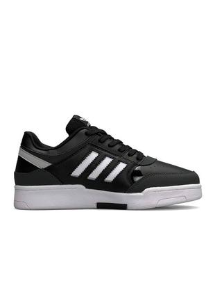 Adidas drop step черные с белым4 фото