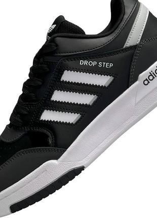Adidas drop step черные с белым5 фото