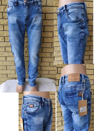 Джинсы демисезонные мужские коттоновые стрейчевые на высокий рост fangsida4 фото