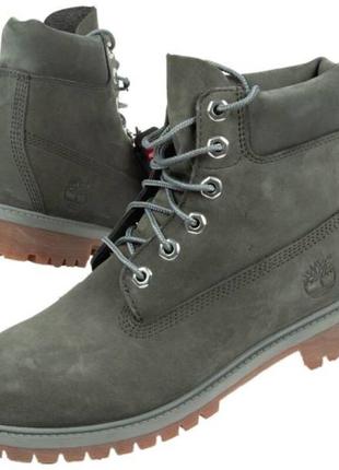 Черевики сірі timberland 6-inch1 фото