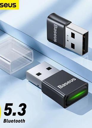 Адаптер baseus ba07 bluetooth 5.3 usb блютуз приймач wireless adapter в юсб для пк комп'ютер ноутбук 5 басеус1 фото