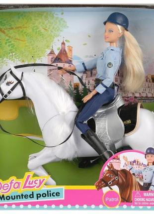 Лялька бабрі шарнірна з конем defa 8420, шарнірний кінь1 фото