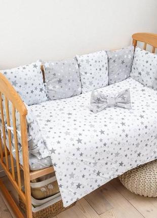 Комплект дитячої постільної білизни в ліжечко, бортики подушки3 фото