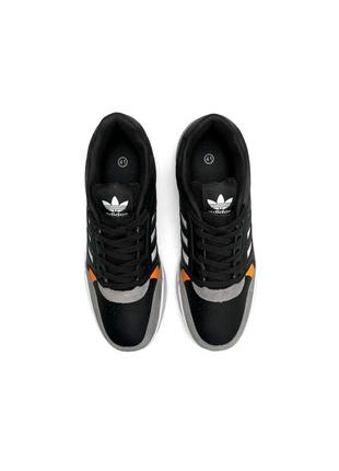 Adidas drop step черные с белым и оранжевым5 фото