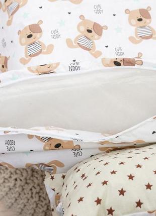 Комплект дитячої постільної білизни в ліжечко, бортики подушки6 фото
