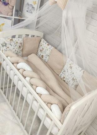 Комплект дитячої постільної білизни прованс, балдахін, бортики3 фото