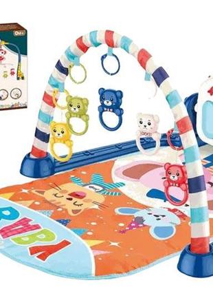 Дитячий килимок для немовляти з мобілем, bm1013, дуга з іграшками