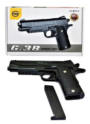 Іграшковий пістолет galaxy g38 colt кольт, чорний, кульки