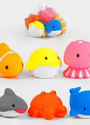Набір гумових іграшок для ванної морські тварини ay002c 6 тварин