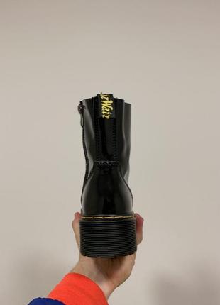 Ботинки dr. martens jadon лакированные со змейкой2 фото