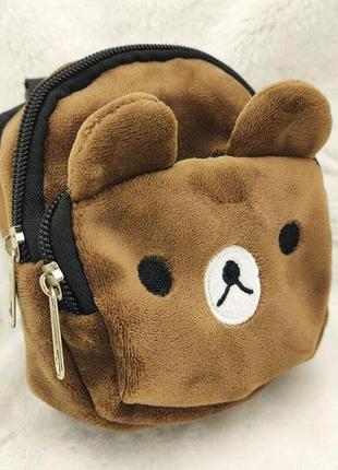 Рюкзак для собаки ведмедик resteq 14х11 см. маленький рюкзак на собаку із зображенням ведмедя. собачий рюкзак ведмедик