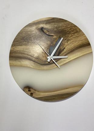 Годинники, ексклюзивні, епоксидна смола, годинник з горіха, loft2 фото