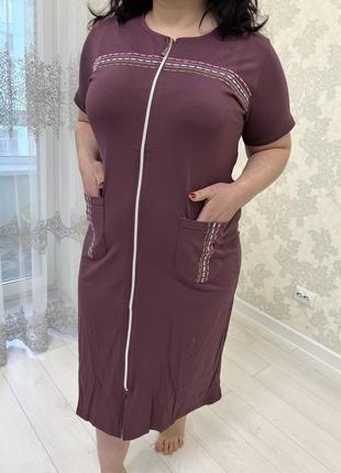 Жіночій  літній  халат великого розміру.6 фото