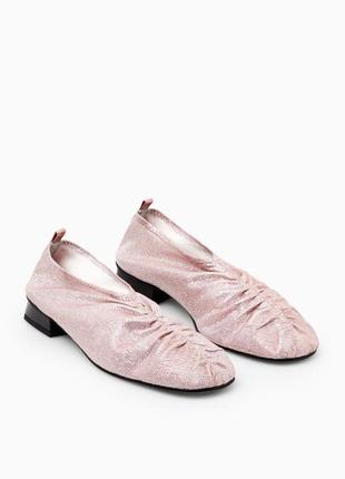 Металлизированные балетки туфли cos 1214746001