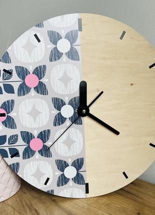 Годинник з принтом квіти